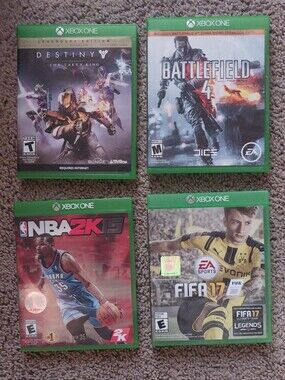 Xbox Game Lot NBA 15 FIFA 17 Battlefield 4 Destiny